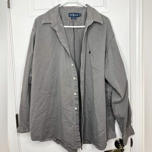 Ralph Lauren grey button up shirt